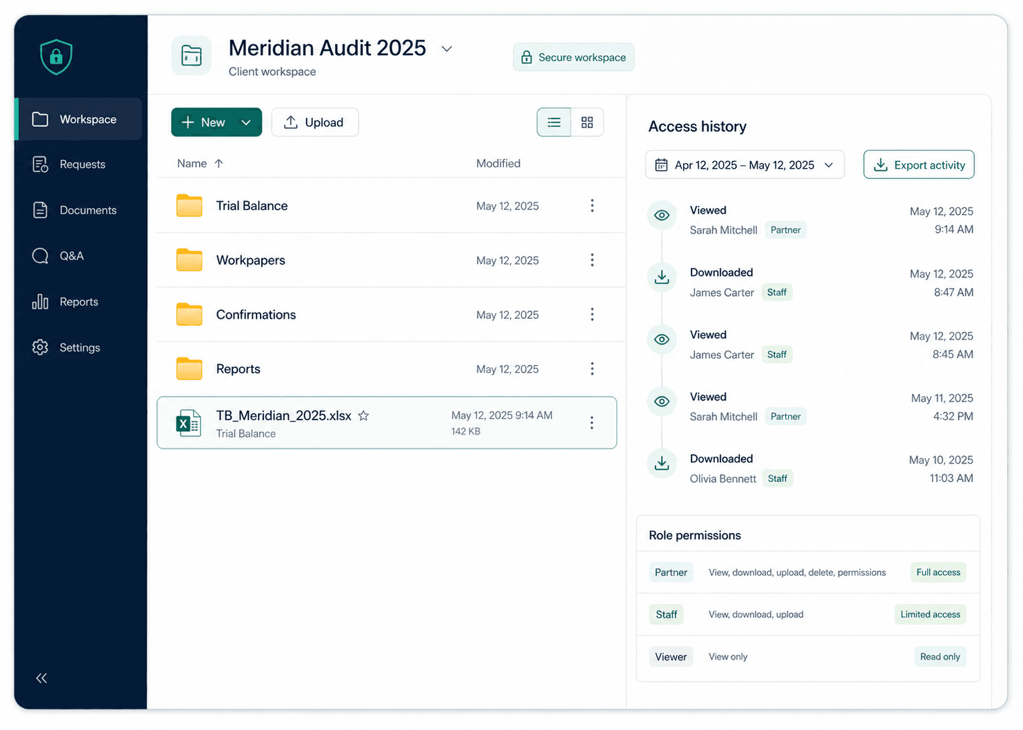 Accounting Firms workflow inside DocHubX.